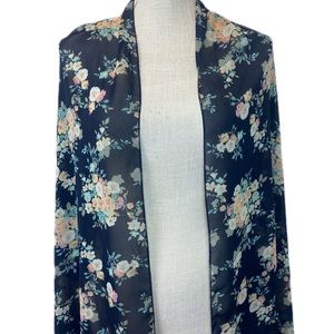 Inayah Navy Floral Sheer Wrap